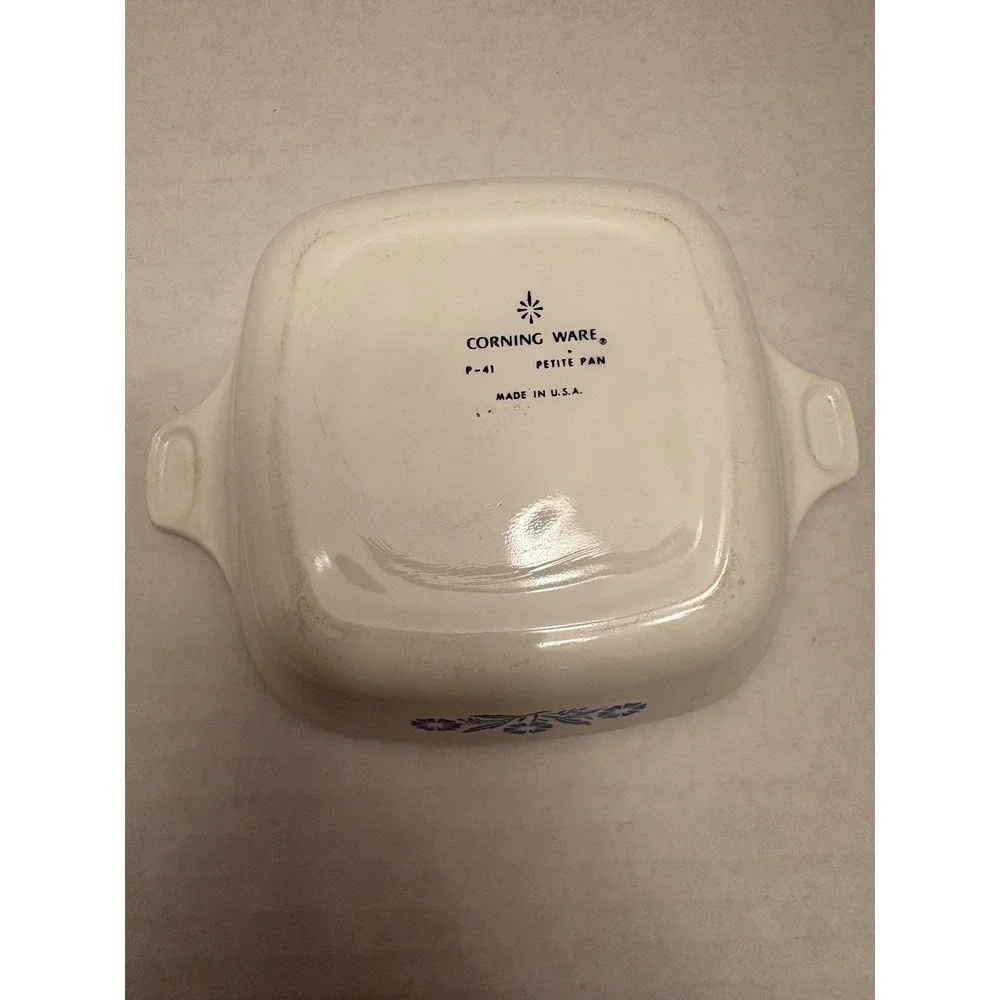 Vintage‎ Corning Ware Cornflower Blue 1 Quart A-1-B and P-41 Petite Pan Set